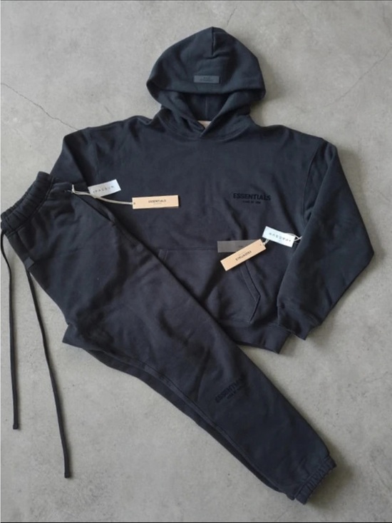 Essentials Other - Essentials Black Pullover Hoodie and Jogger Set